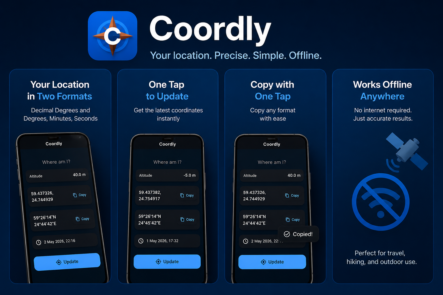 Coordly App Preview